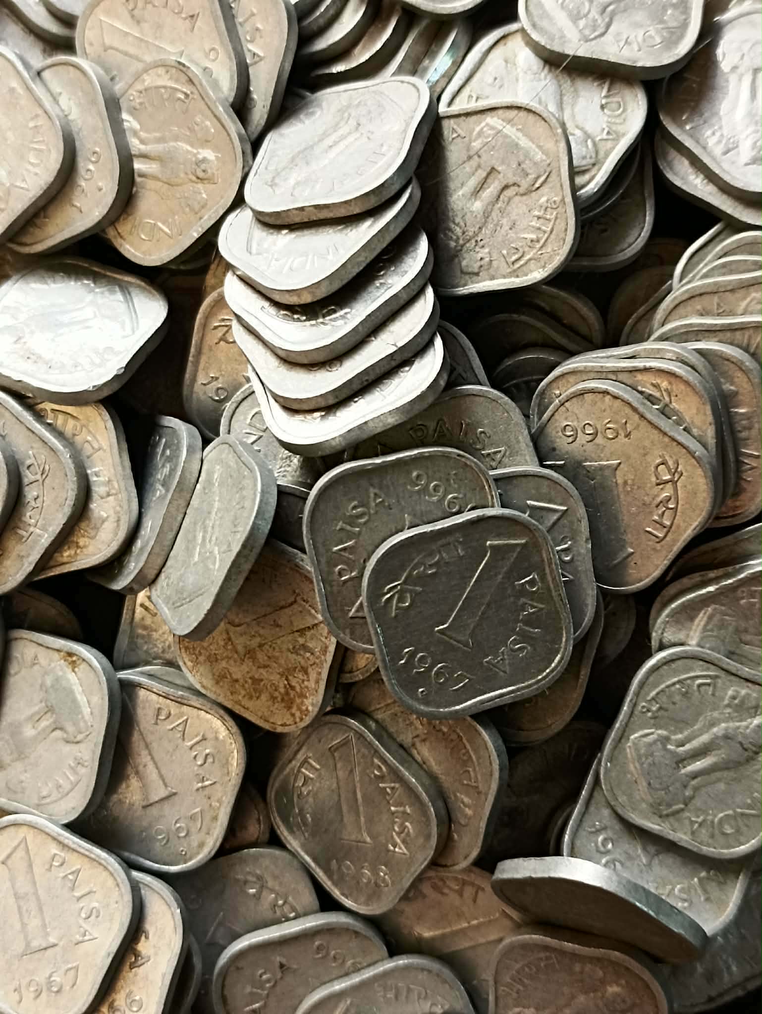 Republic India Denominaton 1 paise Mix date mix mint Metal aluminium Same and similar set are available