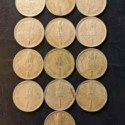 Alternative view of Republic India Denominaton 1₹ 13 different variety Metal coper nickel Same and similar set are available
