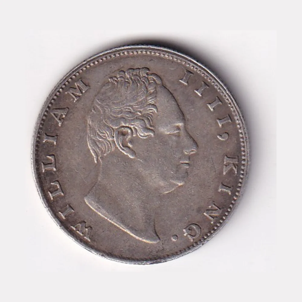 British 1 Rupee 1835 (William IV) Rare Silver Coin