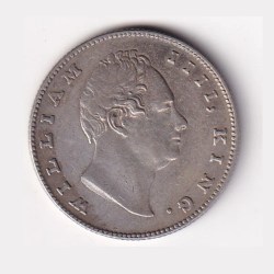 Alternative view of British 1 Rupee 1835 (William IV) Rare Silver Coin