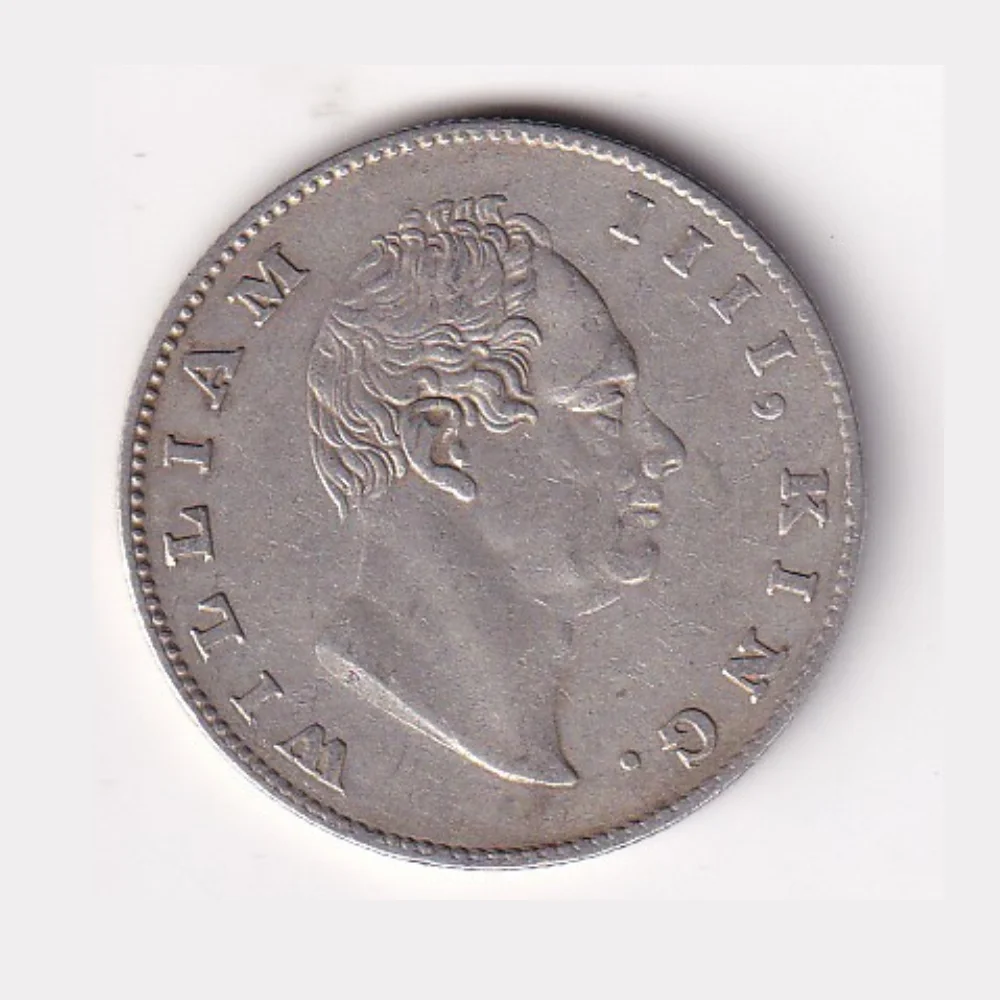 British 1 Rupee 1835 (William IV) Rare Silver Coin
