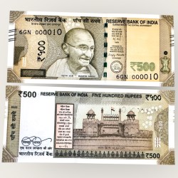 I Rs 500 India Banknote Signature Issue Signed by Sanjay Malhotra Inset E 2025 Issue UNC Unique and Rare