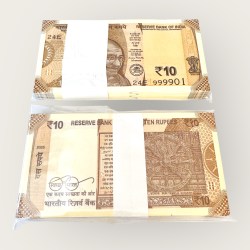 Rs 10 India Banknote Serial Bundle 999901 To 1000000 Gem Unc Unique And Rare