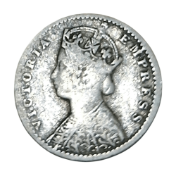 Alternative view of British India Silver 2 ANNA'S Year 1901 VICTORIA EMPRESS in Collectable Grade.