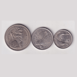 3 DIFFERENT DENOMINATION SINGAPORE RARE COMMEMORATIVE UNC COIN (3 COIN SET) #AA-10