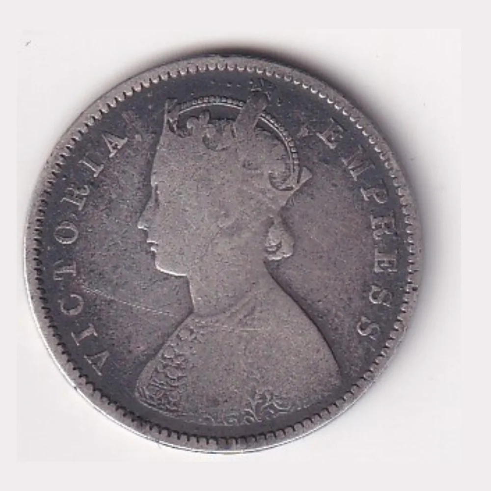 India - British ½ Rupee 1899 - Victoria Rare Silver Coin