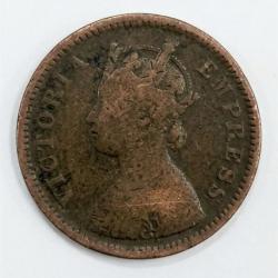 Alternative view of Princely state of (Dhar) ½ Pice 1887 Victoria [Anand Rao Pawar III] Rare Coin#Z-171
