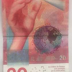 Alternative view of Swizerland 20 Francs Rare Polymer Note #B2