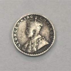 Alternative view of British India 2 Annas 1917 George V Rare Silver Coin #AA-50