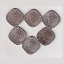 Alternative view of British - India ½ Anna - George VI ( Buyer will receive randomly one coin )#AA-19