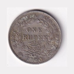 British India 1 Rupee 1840( Victoria) Continuous Legends Rare Silver Coin