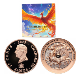 2025 Samoa – 25 cents , Vermilion Bird Chinese Eaves Tiles Proof Coin Pack