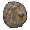 Copper coin of Vasudev(AD 190-230) of Kushan Dynasty Shiv & Nandi Type Beautiful Grade