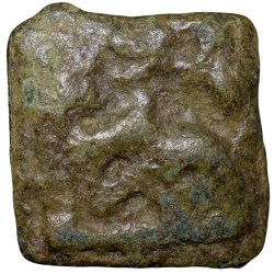 Cast Copper Kakani of Sunga Kingdom Universal(2nd cen BC) Type Multiple symbols