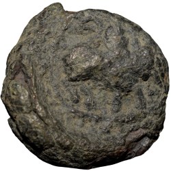 Copper-Alloy Coin of Vishnukundin Dynasty (AD 450-615)Bull & Counch Type