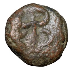 Cast Copper Coin of Mauryan Empire (4th - 3rd Cen. BC) from Vidarbha Region with Sreevatsa Uniface Rare