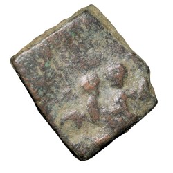 Alternative view of Copper Coin of Sachha Bhadra (2nd Cen. BC) of Bhadra/Mitra Dynasty Very Rare