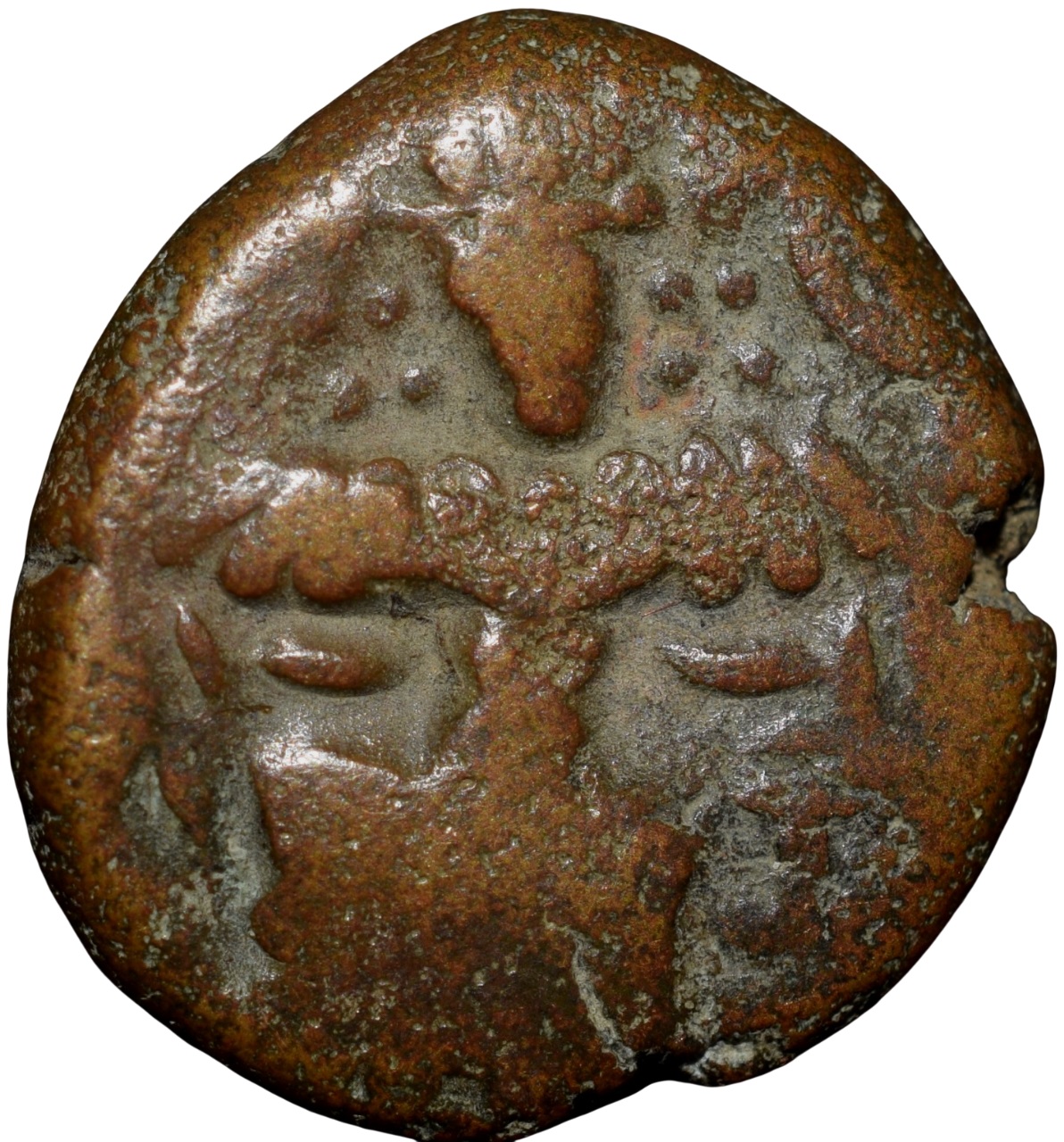 Copper Drachma Coin of King Harsha Deva(AD1089-1101) of Lohara's of Kashmir - Image 2