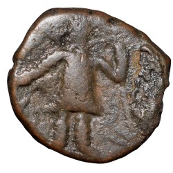 Copper coin of Vasudev(AD 190-230) of Kushan Dynasty Shiv & Nandi Type Beautiful Grade