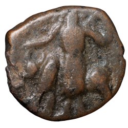 Alternative view of Copper coin of Vasudev(AD 190-230) of Kushan Dynasty Shiv & Nandi Type Beautiful Grade