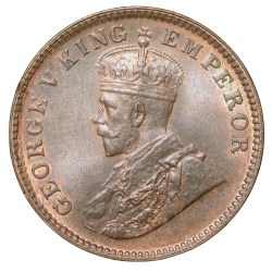 Bronze 1/4 Anna of George V (AD 1933) of Calcutta Mint in UNC Grade Rare