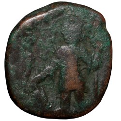 Copper coin of Vasudev(AD 190-230) of Kushan Dynasty Ardoksho Deity Type Scarce