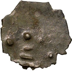 Potin Coin of Kadambas of Banavasi(AD325-620) with Sankha within dotted circle Rare