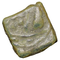 Alternative view of Copper Coin of Bharuch(2nd Cen.BC) with Pair of Bold Decorative Swastika/Mahakal . . .