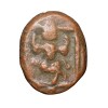 Copper Coin of Madurai Nayakas(1600-1700 AD) with Lord Narsimha within Square Frame