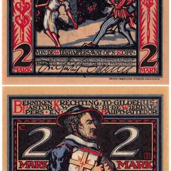 Germany Muenster 2 Mark Notgeld Set 1921 Mehl UNC Unique and Rare