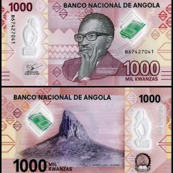 Angola 1,000 Kwanzas World Banknote 2023 P162b UNC Polymer Unique and Rare