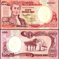 Colombia 100 Pesos Oro World Banknote 1990 P426e1 UNC Unique and Rare