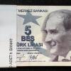 Turkey 5 Lira UNC (100 Note) Non Serial Packet