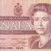 2 Dollars 1986 Canada Very Fine Note #2