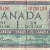 1 Dollar 1967 Canada Very Fine Note Note #1