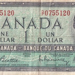 1 Dollar 1967 Canada Very Fine Note Note #1