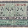 1 Dollar 1967 Canada Very Fine Note Note #2
