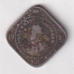 British India 2 Annas (1933) Rare Coin #AA-82