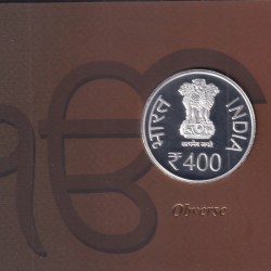 Alternative view of 400th Birth Anniversary of Sri Guru Tegh Bahadur ji (1621-2021) Rare Mumbai Mint Proof Coin Set