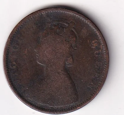 British India 1/2 Annas (1862) Victoria Rare Coin