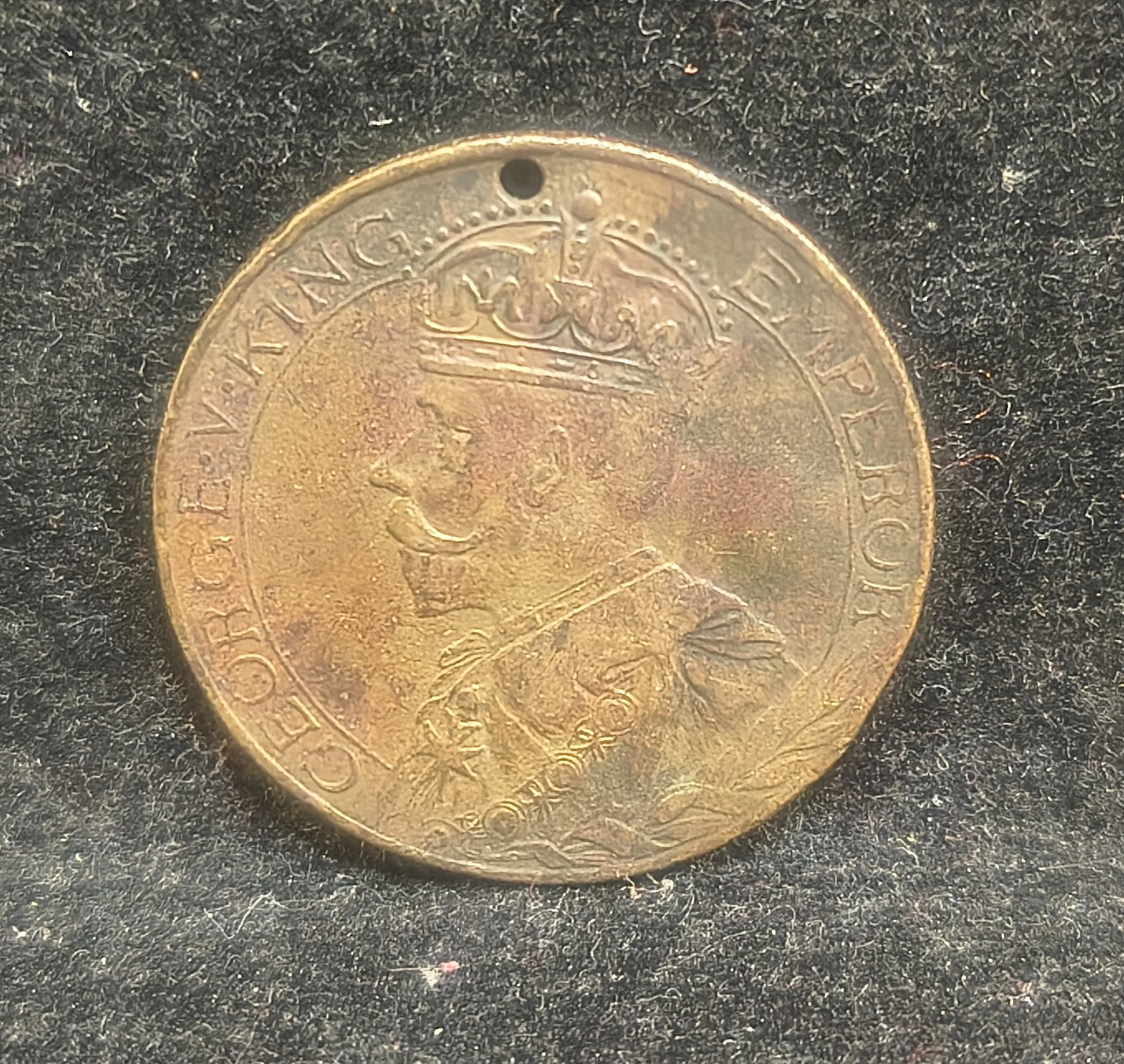 British India Medal (1914-1919) Freedom and Honour of King George V Rare Medal