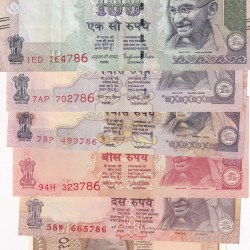 786 FANCY NUMBER DIFFERENT DENOMINATION NOTE SET#112