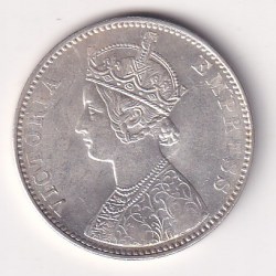 Alternative view of 1901 ONE RUPEES VICTORIA BRITISH INDIA SILVER UNC EXTREMELY RARE COIN #73