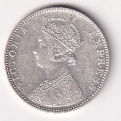 Alternative view of 1893 ONE RUPEES VICTORIA BRITISH INDIA SILVER UNC EXTREMELY RARE COIN #93