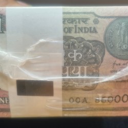 2018 One Rupees Governor Subhash Garg Sealed Packed Rim 1000 Note with Rare (Prefix 00A)