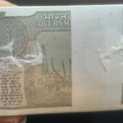 Alternative view of 2018 One Rupees Governor Subhash Garg Sealed Packed Rim 1000 Note with Rare (Prefix 00A)