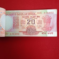 Alternative view of Twenty Rs Rare Chakra Full Bundle Governor C Rangarajan Gem Unc Condition 416401