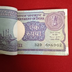 Alternative view of One Rs Old Rare Small Coin Bundle Finance Minister Bimal Jalan 1990 Year 58691