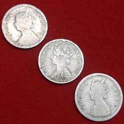 Alternative view of TWO ANNA VICTORIA EMPRESS 3 COIN SET