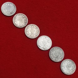 Alternative view of TWO ANNA SILVER COIN GEORGE V SET